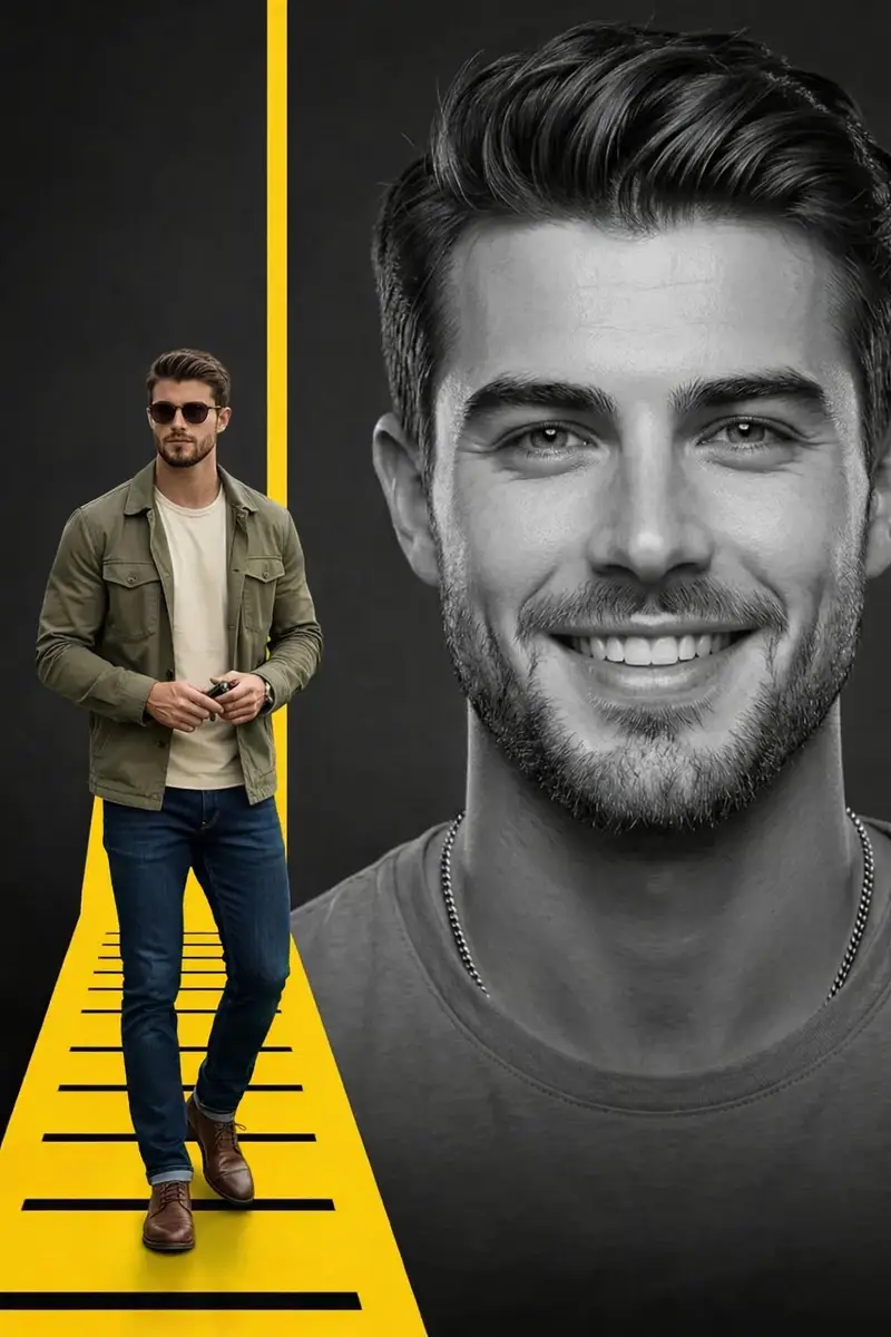 Preview of Split Composition Portrait of a Man
