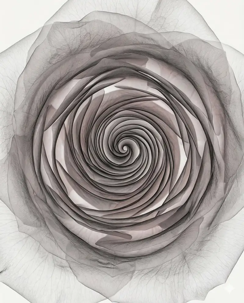 Preview of Detailed X-ray Transparent Art of Roses Prompt