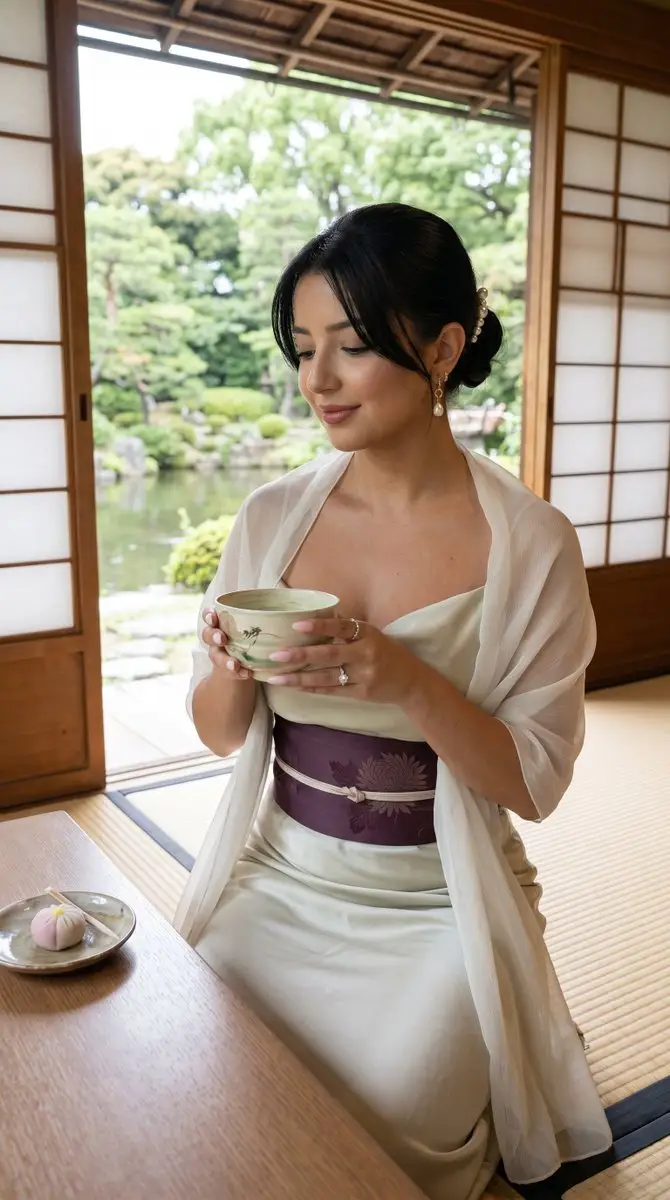 پیش‌نمایش پرتره لوکس در باغ ژاپنی